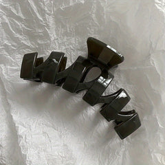 Wavy Hair Claw Solid Hair Claw Clip Large Nonslip Ponytail Holder
