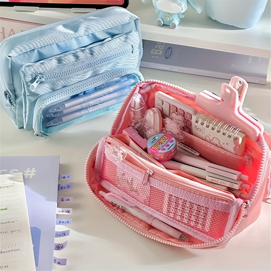Large Capacity Pencil Case for Office School Men Women
