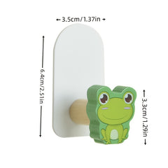 2pcs Wooden Hook Bathroom Entrance Wall Punch Paste Hook