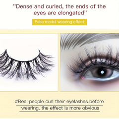 14 Pairs Natural Fluffy False Eyelashes Soft D Curl