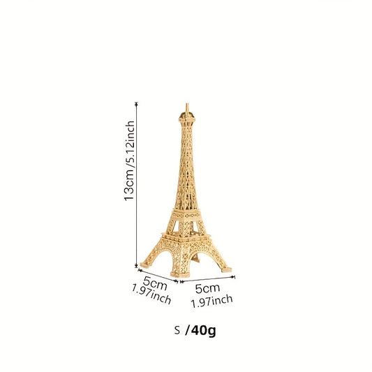 Golden Paris Eiffel Tower Model Window Decoration Photo Props