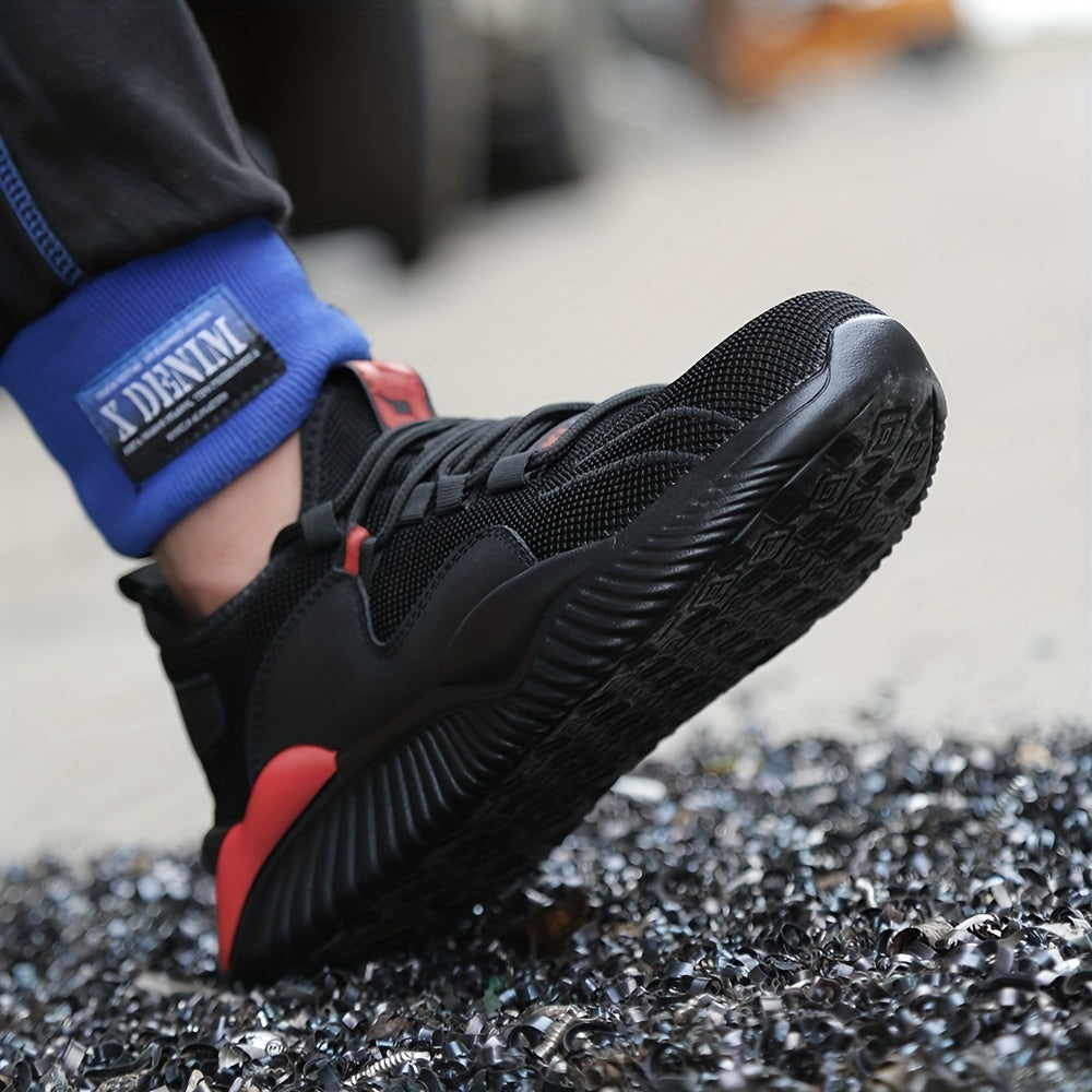 Men's Reflective Steel Toe Anti-skid Safety Work Shoes