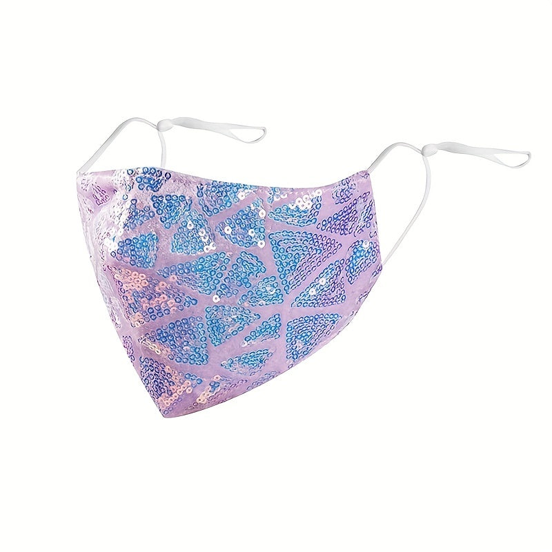 Fashionable Reusable Sequin Mask for Dressy Occasions