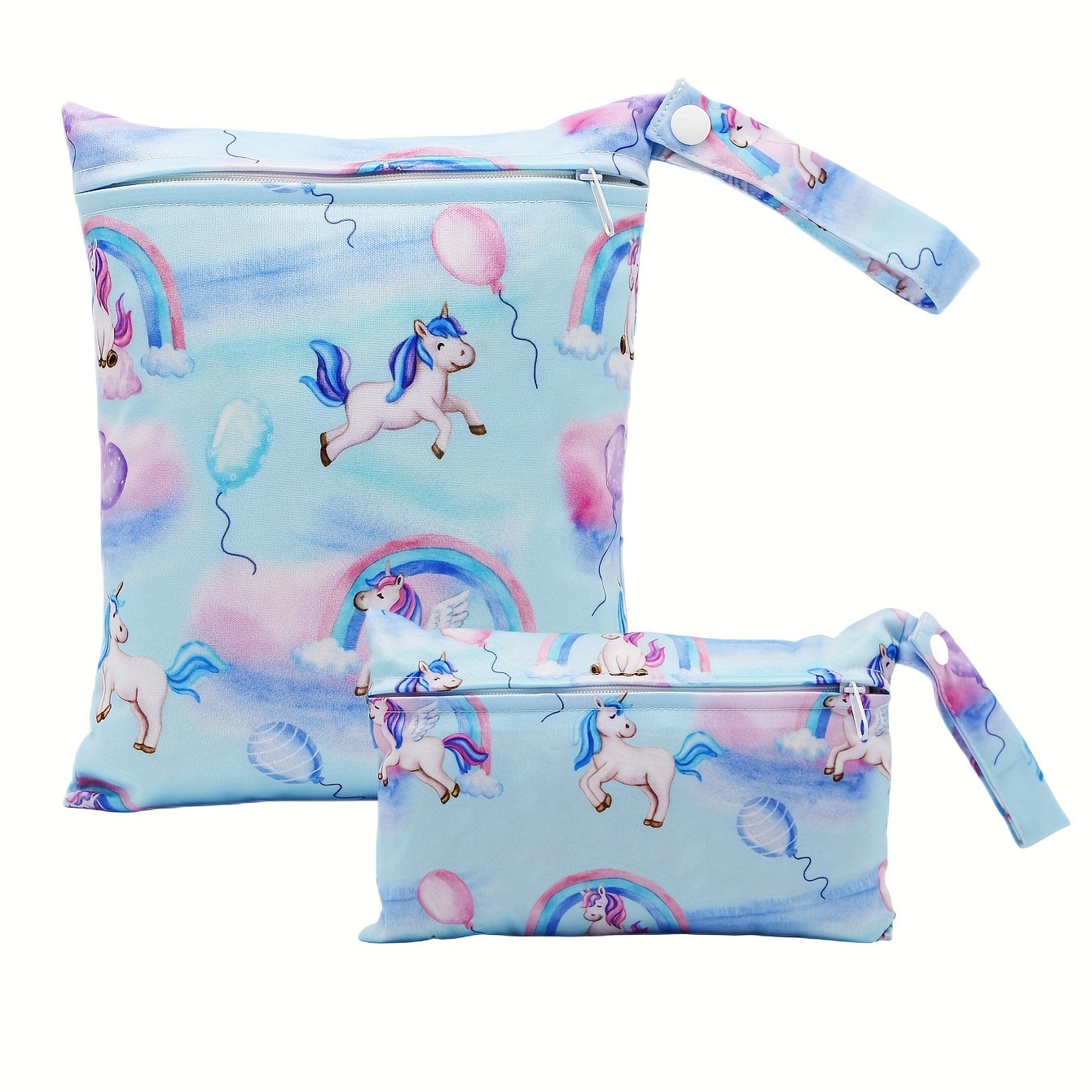 2 Pcs Unicorn Prints Wet Bag Set