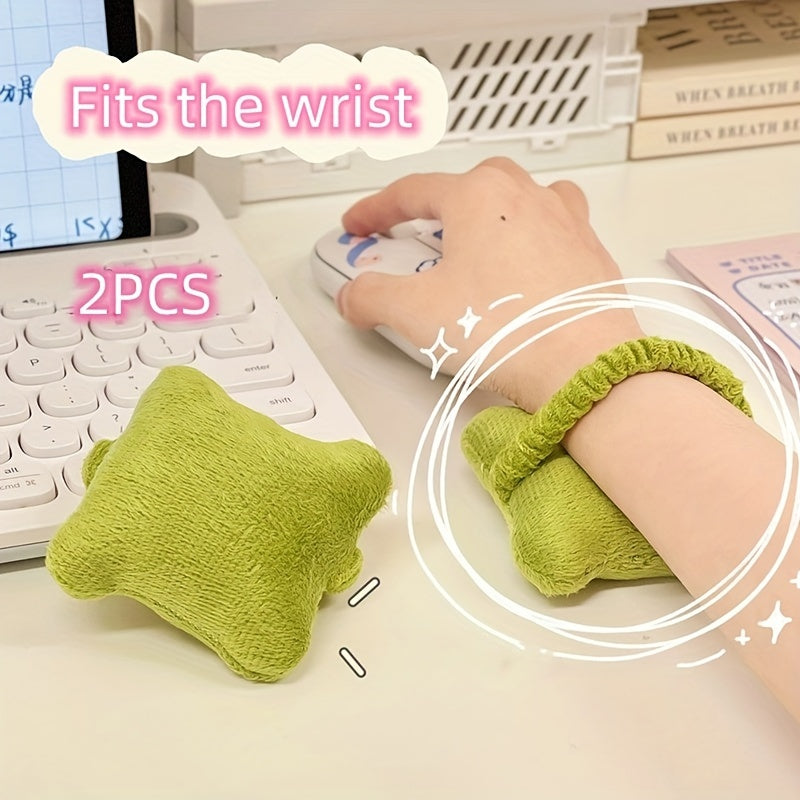 2pcs Mouse Pad Wrist Protector Small Pillow Elastic with Keyboard Typing