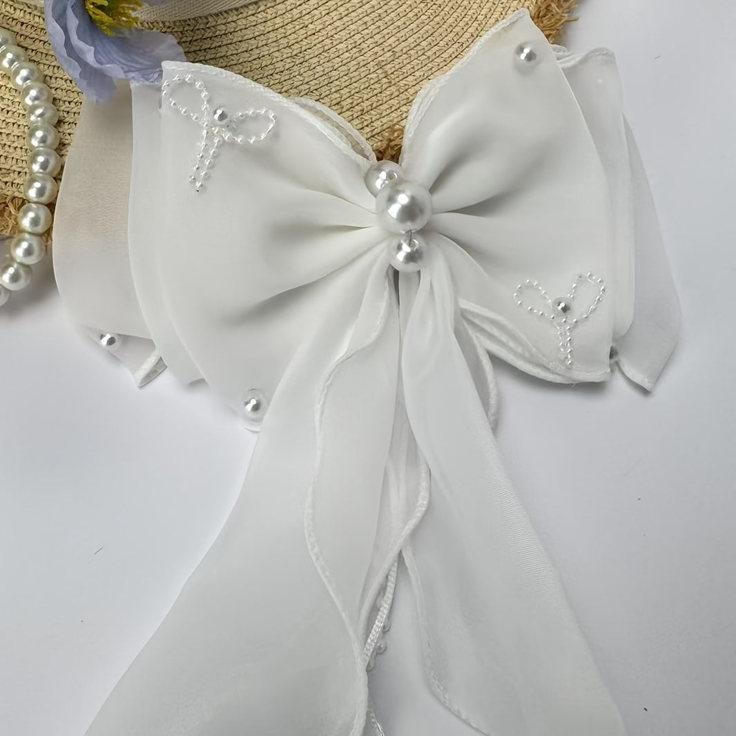 Double Layer Bow & Wedding Hair Clip for Brides - Secure Clip On