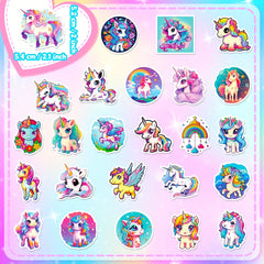 50pcs Unicorn Graffiti Stickers for Laptop Water Bottle Luggage Helmet