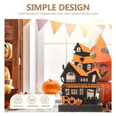 Halloween Haunted House Lights Wooden Table Decor Operated Lighting
