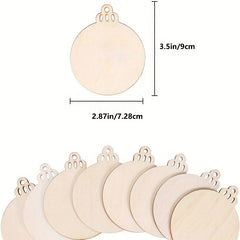 10pcs Wooden Slices 8.89cm DIY Christmas Decorations Craft Toys