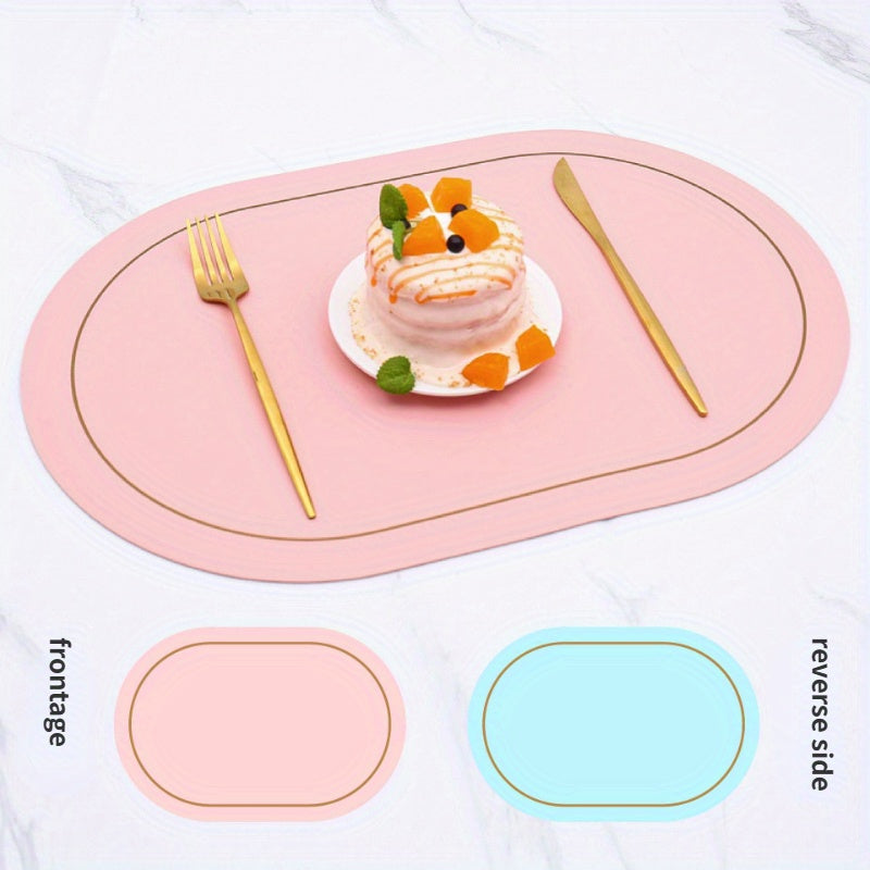 Waterproof Leather Placemat for Tea Ware and Kitchen Gadgets
