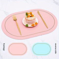 Waterproof Leather Placemat for Tea Ware and Kitchen Gadgets