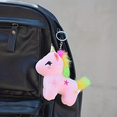 Rainbow Unicorn Doll Plush Toy Key Chain Ornament