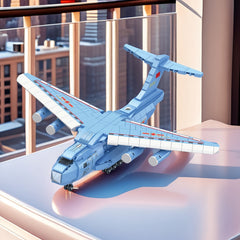 654pcs Transport Plane Model Puzzle Toy Airplane Puzzle Building Block Set