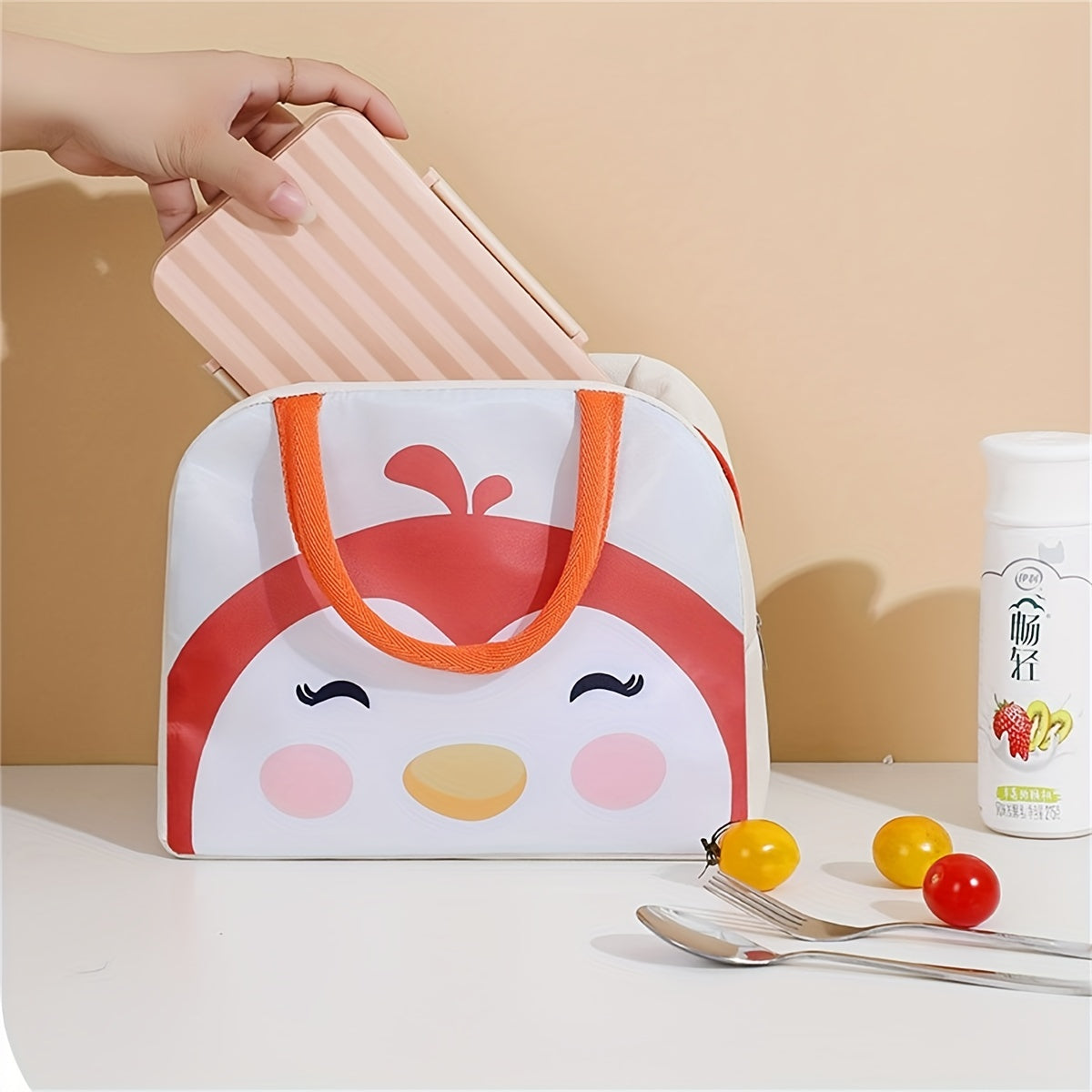 Cartoon Bento Bag Ice Pack Lunch Box Bag Hand Wash Insulated Lunch Container