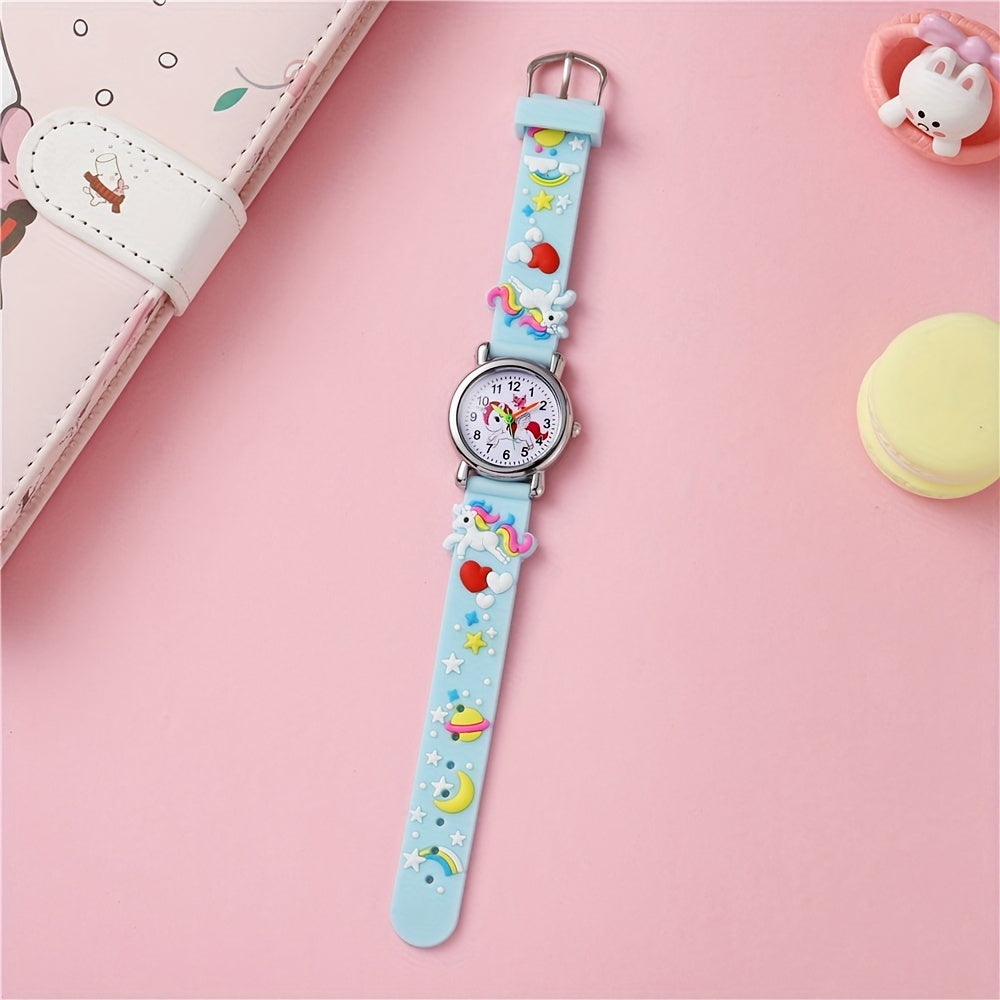 Colorful Unicorn Pattern Kids Watch