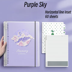 Vintage Loose leaf Notebook with Three-dimensional Painting Patterns