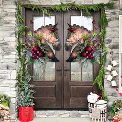 Flower Horse Christmas Wreath Holiday Decoration Room Decoration