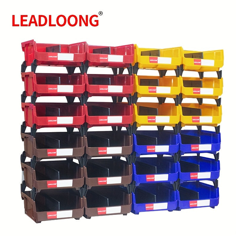 6pcs Stackable Tool Storage Bin Combinable Tools Organizer Box