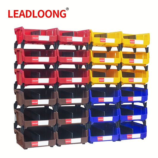 6pcs Stackable Tool Storage Bin Combinable Tools Organizer Box