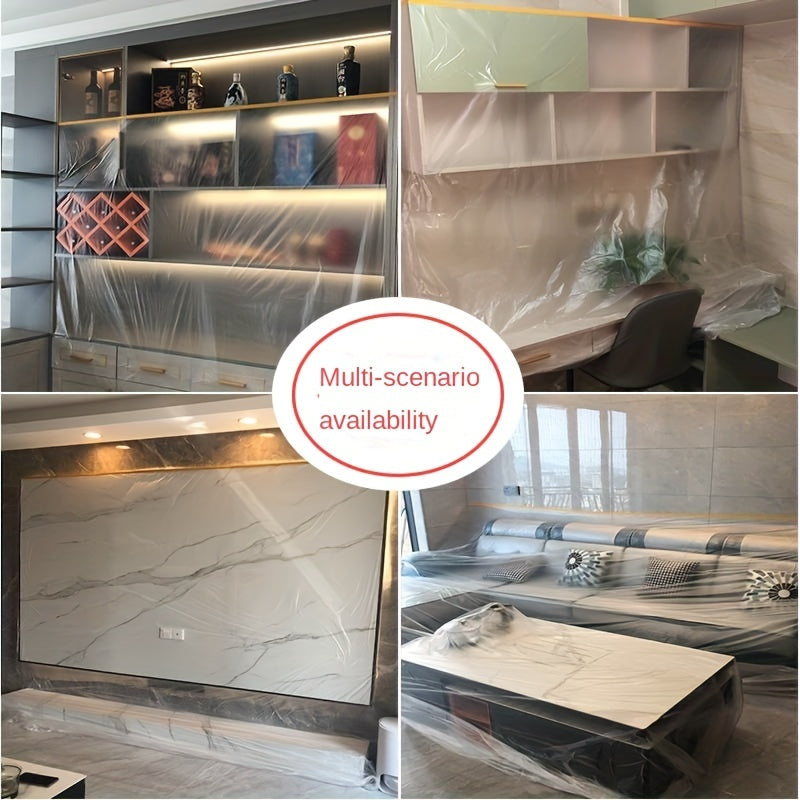 Plastic Drop Cloth with Masking Tape Waterproof Film