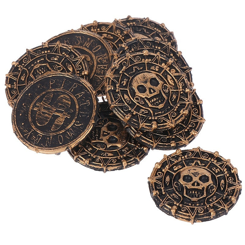 Plastic Pirate Treasure Coins Party Props Christmas Gift Game Currency