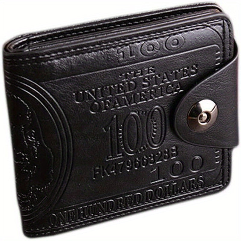 Men's US Dollar Bill Money Bifold Wallet Card Photo Holder Wallet