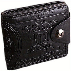 Men's US Dollar Bill Money Bifold Wallet Card Photo Holder Wallet