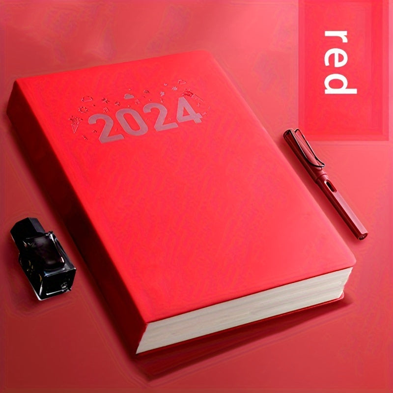 A4 Notebook 360 Thickened Notepad Business Faux Leather Surface