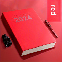 A4 Notebook 360 Thickened Notepad Business Faux Leather Surface