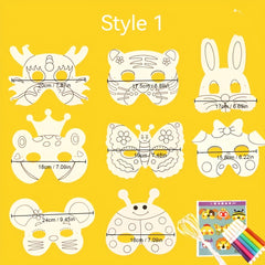 25 Sheets Blank Paper Mask Watercolor Painting DIY Art Materials