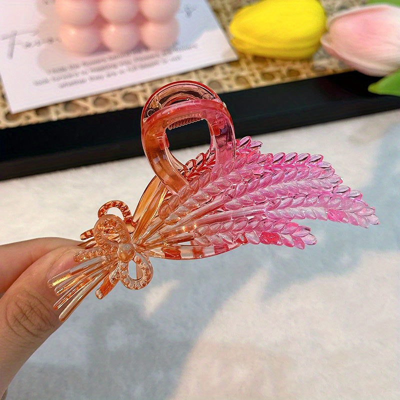 Wheat Ears Shaped Hair Claw Clip Nonslip Ponytail Holder