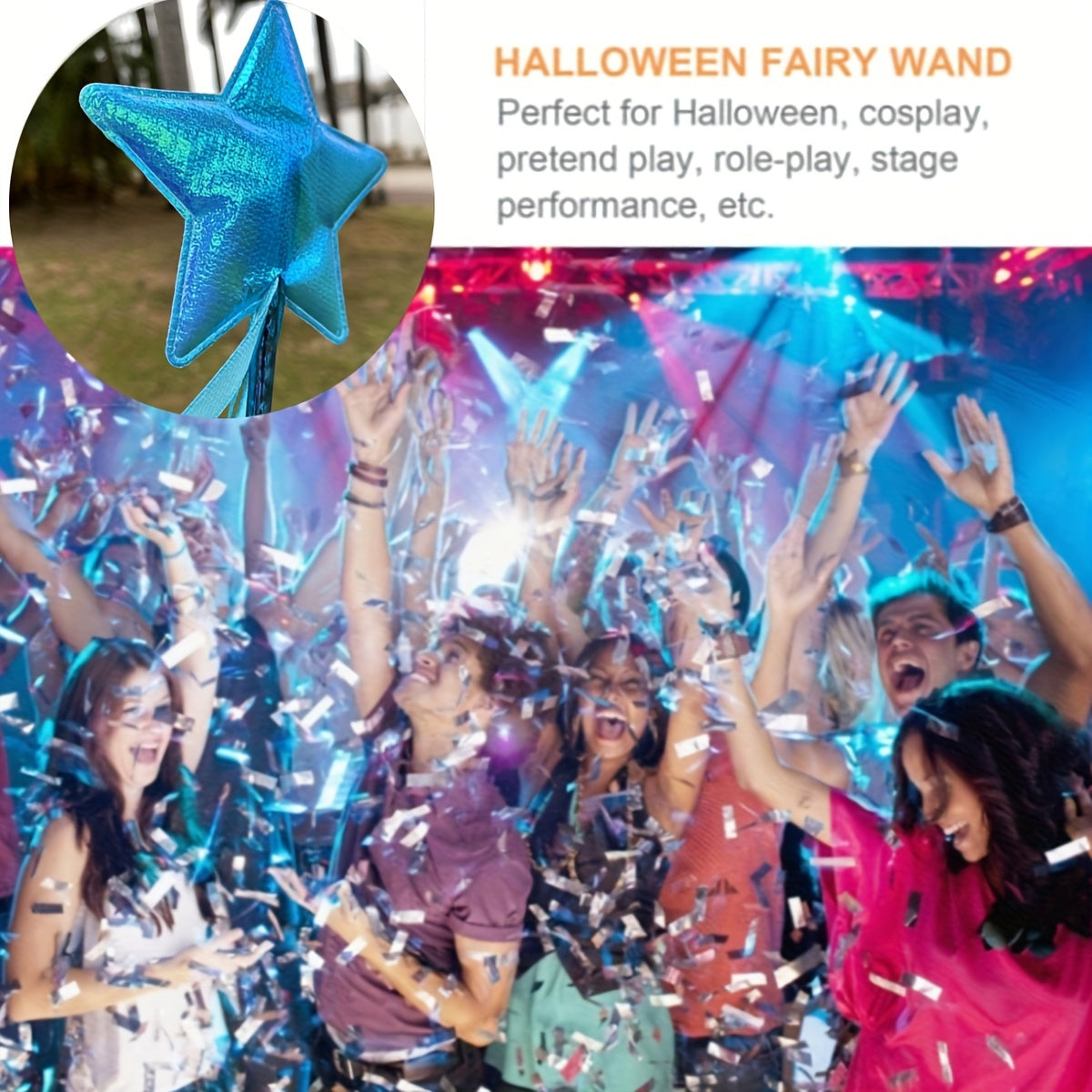 10pcs Princess Fairy Magic Wands with Star Glitter for Cosplay & Celebrations