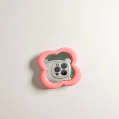 Pink Flower Compact Mirror Cosmetic Mobile Phone Air Cushion Bracket