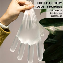 100pcs Plastic Poly Gloves Disposable Food Service Cleaning Non Sterile