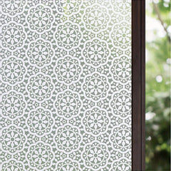 Decorative Privacy Window Film Static Cling Vinyl Anti UV Stained Glass Effect