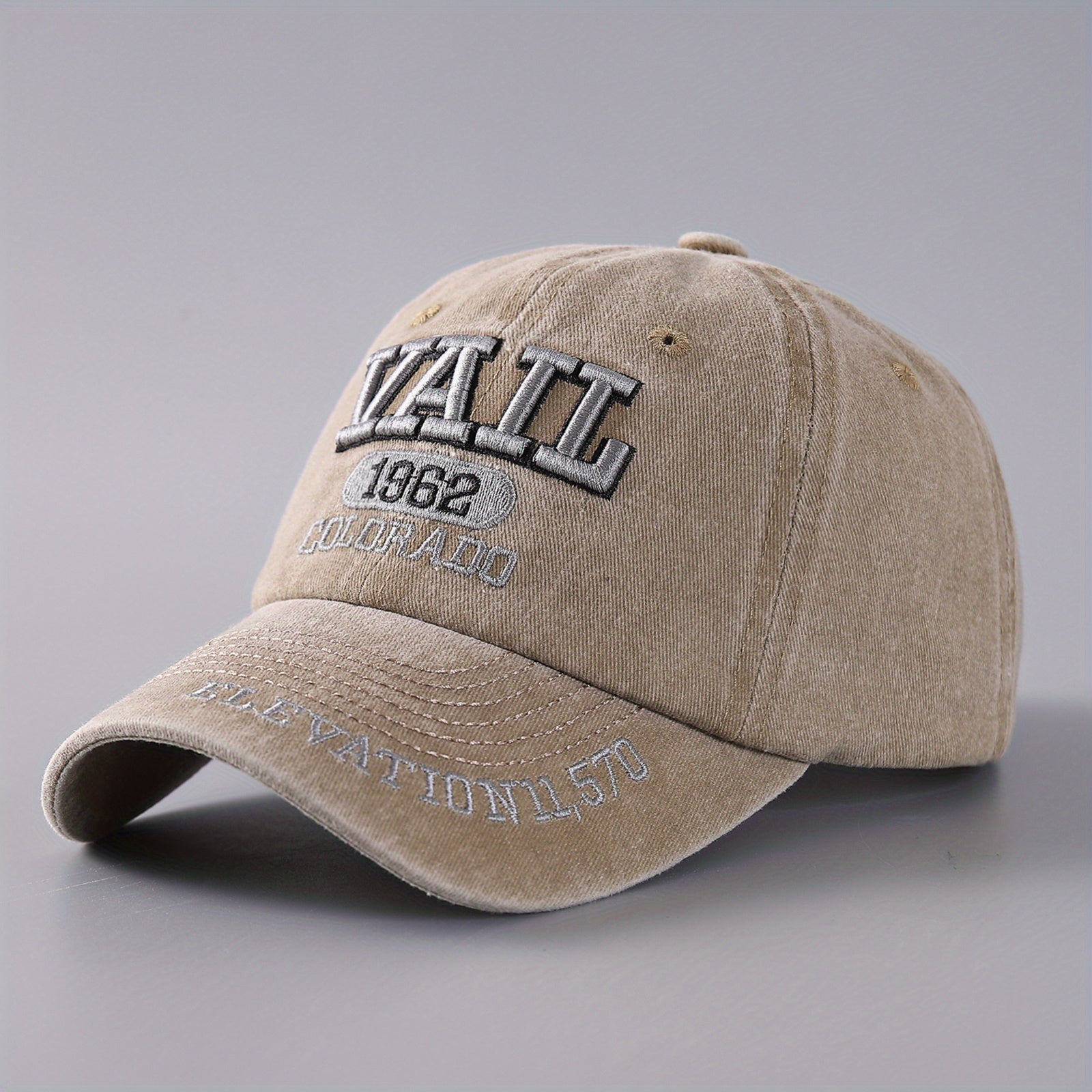 3D Embroidery Letter Baseball Cap Denim Retro Duck Tongue Cap