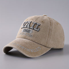 3D Embroidery Letter Baseball Cap Denim Retro Duck Tongue Cap