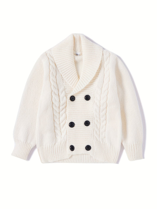 Boys Button Down Sweater Long Sleeve Warm Comfortable