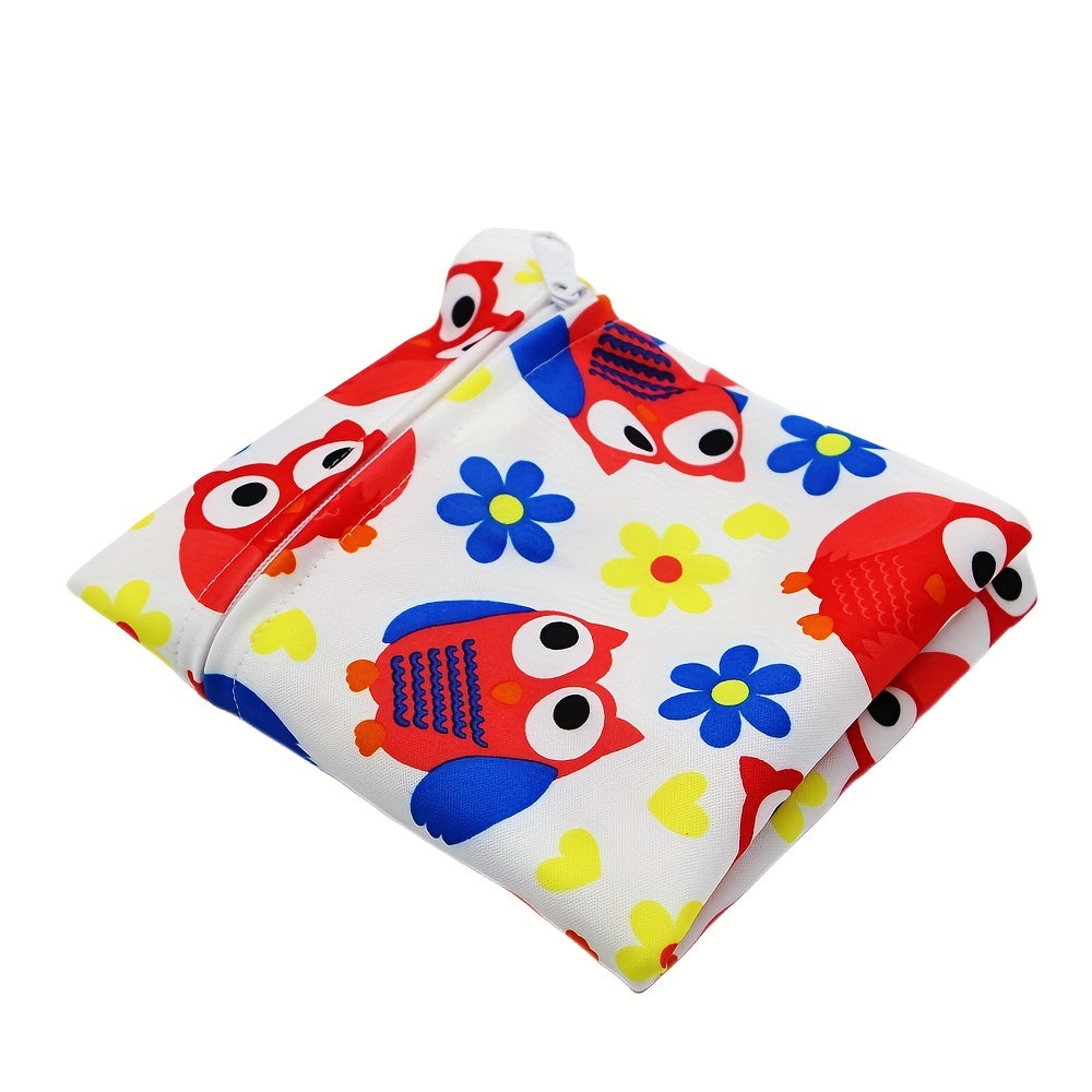 Red Owl Prints Wet Bag