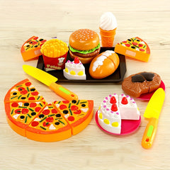 20pcs Cut Fruit Toys Western Food Set