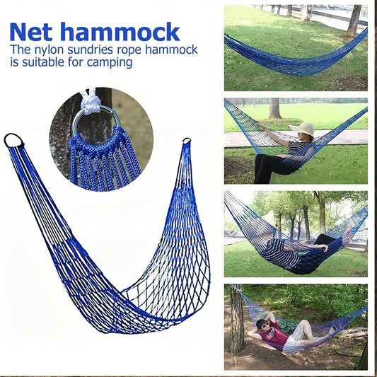 Portable Nylon Rope Mesh Hammock for Outdoor Camping