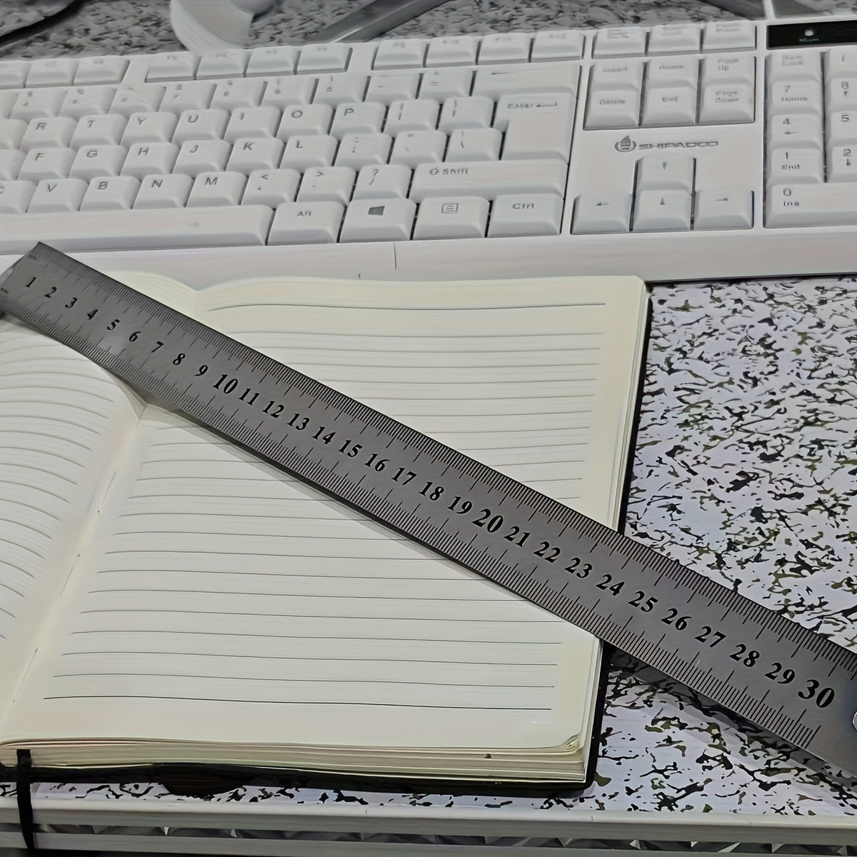 7.87in Stainless Steel Ruler for Various Uses