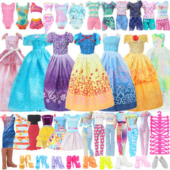 27pcs Doll Clothing & Accessories Set, Princess Dress, Fashionable Outfits