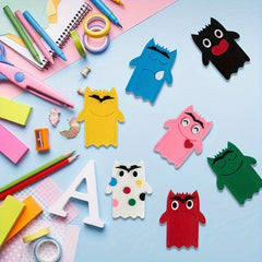 7pc Emotional Monster Plush Hand Puppets DIY Material Pack Fun Dura