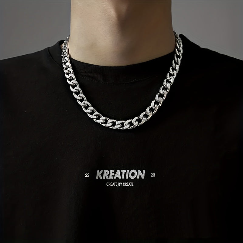 Stainless Steel Chain Necklace Hip Hop Cuban Neck Chain