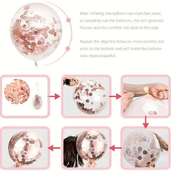 38pcs Rose Happy Birthday Letters Rain Curtain Balloon Set Birthday Party