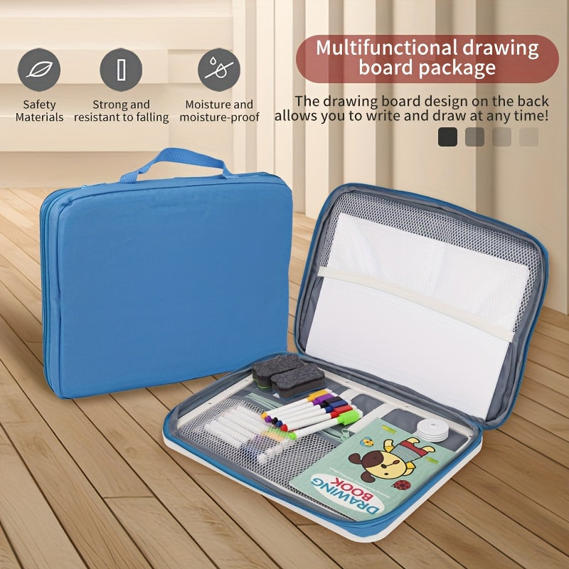 Magnetic Drawing Board with Storage - Reusable Art Pad & Coloring Book