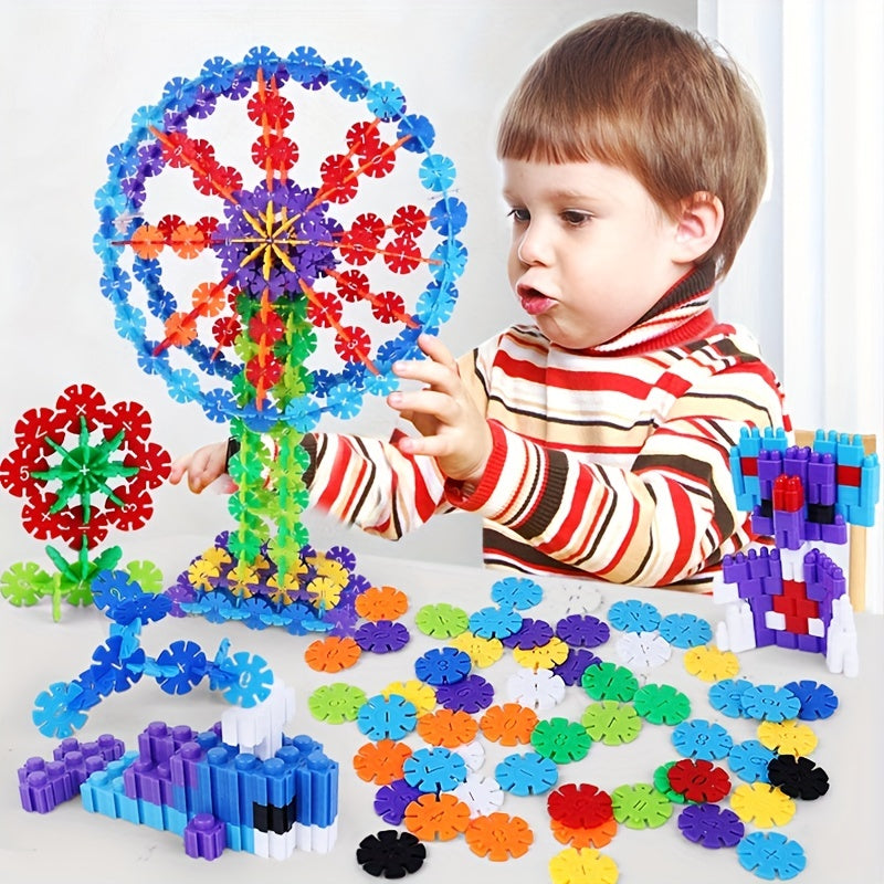 Snowflake Building Blocks Toy Kids Educational Accessories Random