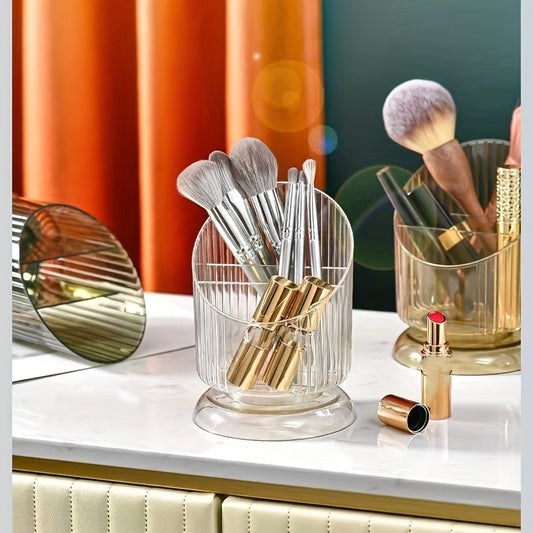 3 Compartment Makeup Brush Holder for Desk Vanity Bathroom