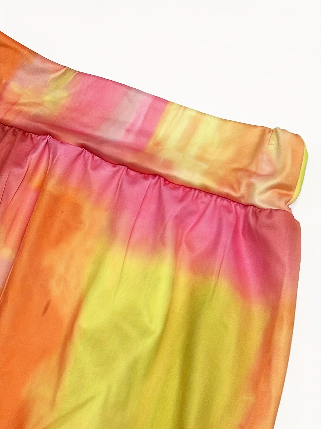  Tie Dye Wide Leg Pants with Elastic Waist
